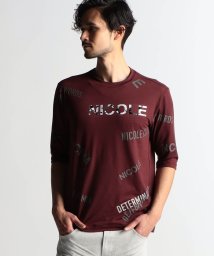 NICOLE CLUB FOR MEN/ロゴプリント5分袖Tシャツ/505090296