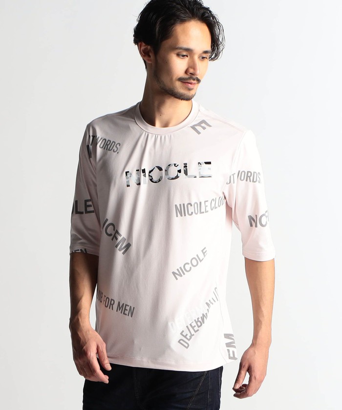 セール】ロゴプリント5分袖Tシャツ(505090296) | ニコルクラブ