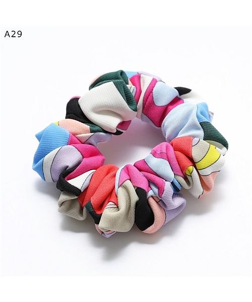 EMILIO PUCCI(エミリオプッチ)/【EMILIO PUCCI(エミリオプッチ)】シュシュ HAIR TIE レディース プリント ヘアタイ シルクブレンド ヘアーアクセサリー ヘアゴム /パープル系