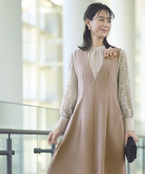 袖レーストップス＆ジャンパースカート「U1083」 ブラウス ジャンパースカート 7号 9号 11号 13号 15号