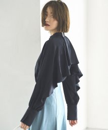 RUIRUE BOUTIQUE/バックケープバンドカラーシャツブラウス「T1089」/505200258