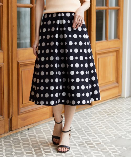 セール】ドットジャガードタック スカート(505202181) | アナイ(ANAYI  