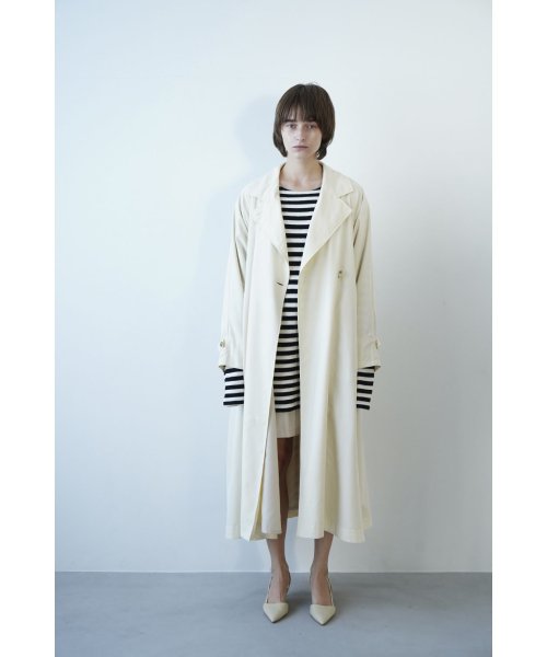 CLANE(クラネ)/BACK GATHER DRESS TRENCH COAT/IVORY