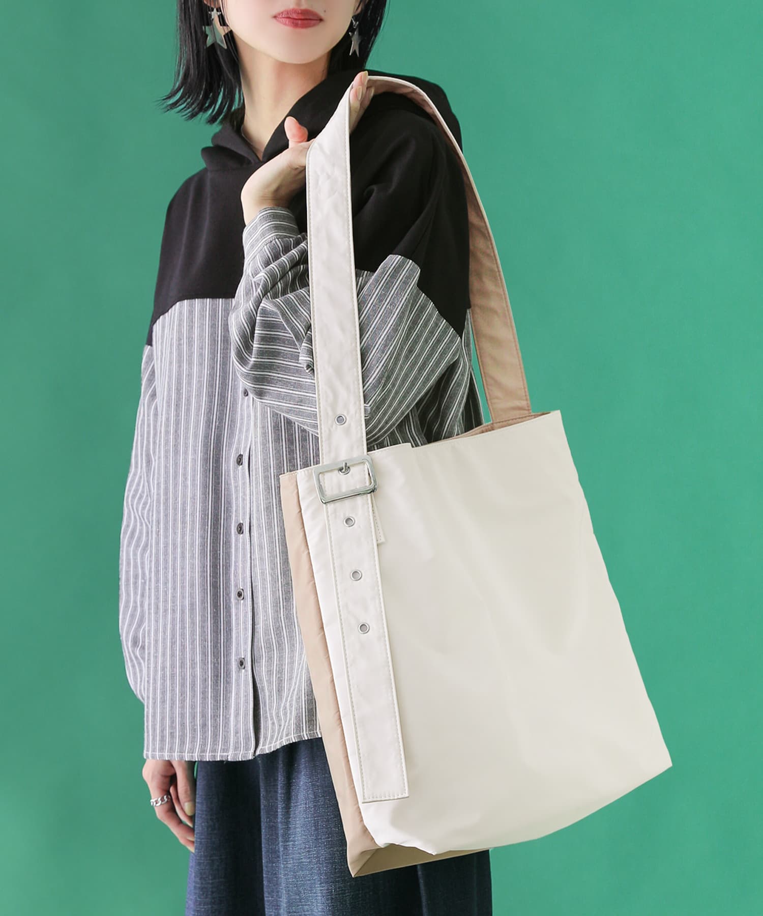バイカラー2wayショルダートートバッグ』(505203685) | オシャレ