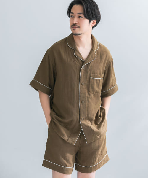 セール】URBAN RESEARCH×UCHINO ソフトタッチガーゼパジャマトップス S