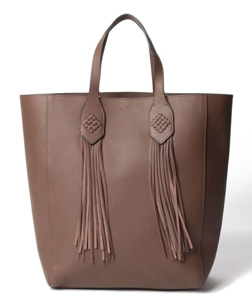 The MICHIE(The MICHIE)/Fringe Tote in Leather/BROWN