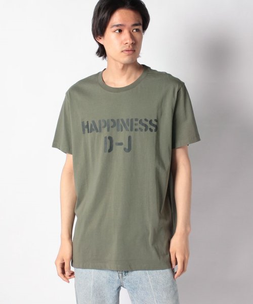 Desigual(デシグアル)/Happiness Tシャツ/グリーン系
