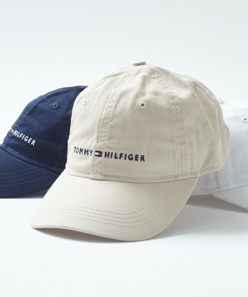 TOMMY HILFIGER(トミーヒルフィガー)/【TOMMY HILFIGER / トミーヒルフィガー】LOGO DAD BASEBALL CAP / ロゴキャップ 6941823 ギフト プレゼント 贈り物/ベージュ