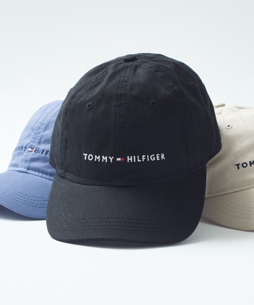 TOMMY HILFIGER(トミーヒルフィガー)/【TOMMY HILFIGER / トミーヒルフィガー】LOGO DAD BASEBALL CAP / ロゴキャップ 6941823 ギフト プレゼント 贈り物/ブラック 