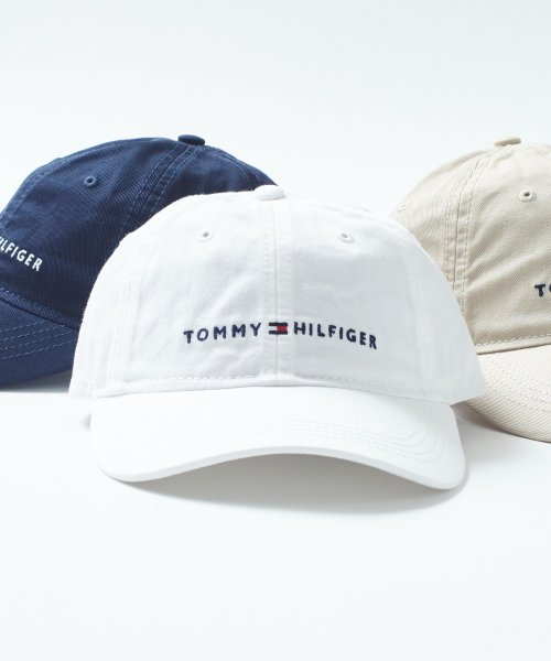 TOMMY HILFIGER(トミーヒルフィガー)/【TOMMY HILFIGER / トミーヒルフィガー】LOGO DAD BASEBALL CAP / ロゴキャップ 6941823 ギフト プレゼント 贈り物/ホワイト