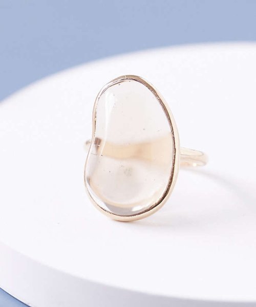 collex(collex)/【Elodie Pavie】 Feve Bague Ring K24GP 13号/クリア