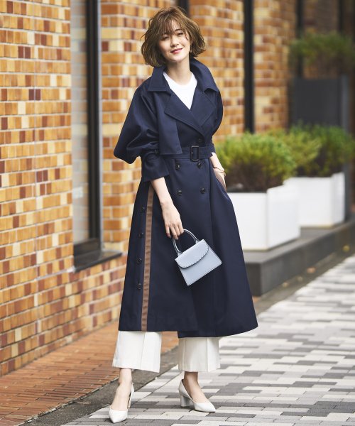 美品 COACH 噛みしめれ コーチ ダブルブレスト トレンチコート 国内 
