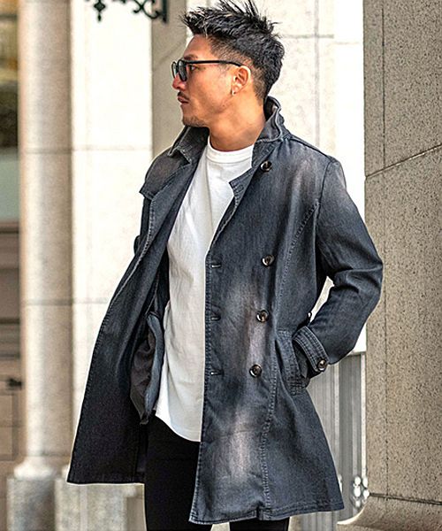 【TOGA PULLA】Trench coat with denim トレンチ