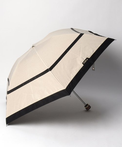 FURLA(フルラ)/晴雨兼用折りたたみ日傘　切り継ぎグログラン/ブラック