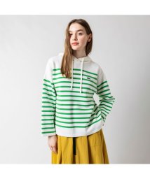 LACOSTE/ミラノリブニットボーダーフーディー/505206924