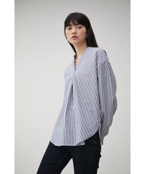 AZUL by moussy(アズールバイマウジー)/RELATECH COTTON SKIPPER SHIRT/柄NVY5