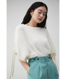 AZUL by moussy(アズールバイマウジー)/2WAY SHOULDER LACE－UP KNIT/O/WHT1
