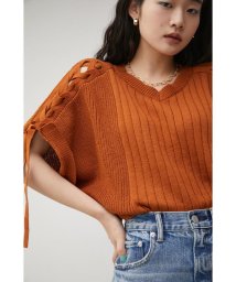 AZUL by moussy(アズールバイマウジー)/2WAY SHOULDER LACE－UP KNIT/D/ORG3