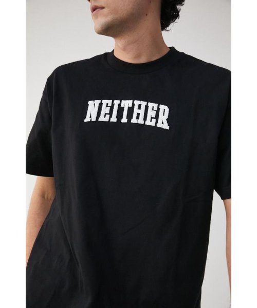 AZUL by moussy(アズールバイマウジー)/NEITHER BRUSH TEE/BLK