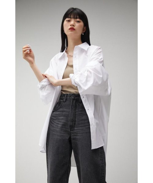AZUL by moussy(アズールバイマウジー)/WIDE RELAX SILHOUETTE SHIRTS/WHT
