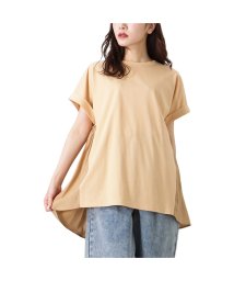 MAC HOUSE(women)/NAVY ネイビー ビジュティー 後ろ切り替えTシャツ 133－3419/505199631