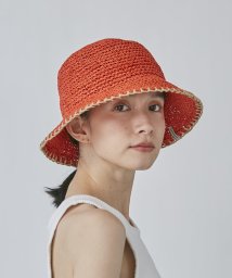 OVERRIDE(OVERRIDE)/OVERRIDE  PAPER CROCHET BUCKET HAT/オレンジ