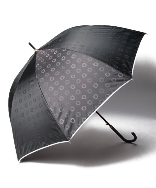 LANVIN en Bleu(umbrella)(ランバンオンブルー（傘）)/傘　ジャガードパイピング/ブラック