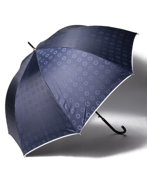 LANVIN en Bleu(umbrella)(ランバンオンブルー（傘）)/傘　ジャガードパイピング/ネイビーブルー