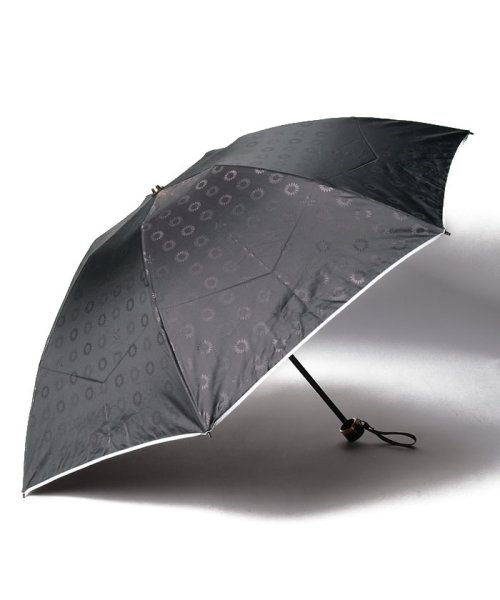 LANVIN en Bleu(umbrella)(ランバンオンブルー（傘）)/折りたたみ傘　ジャガードパイピング/ブラック