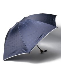 LANVIN en Bleu(umbrella)(ランバンオンブルー（傘）)/折りたたみ傘　ジャガードパイピング/ネイビーブルー