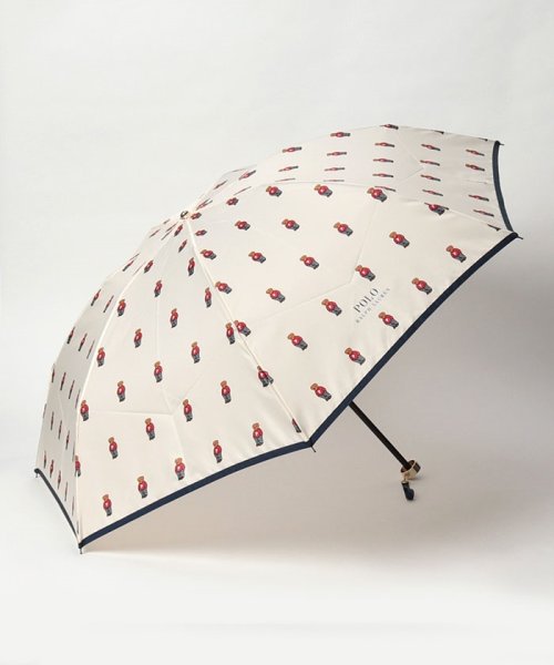 POLO RALPH LAUREN(umbrella)(ポロラルフローレン（傘）)/折りたたみ傘　POLO BEAR ツイル/オフホワイト