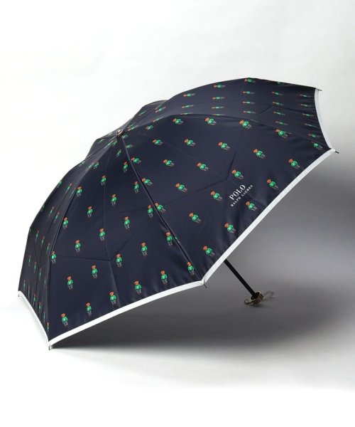 POLO RALPH LAUREN(umbrella)(ポロラルフローレン（傘）)/折りたたみ傘　POLO BEAR ツイル/ネイビーブルー