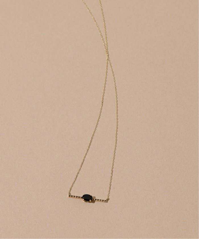 オーバルオニキスブラックダイヤネックレス K10(505209008) | リラ