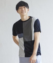 ikka(イッカ)/TRツイル切り替えTシャツ/ネイビー