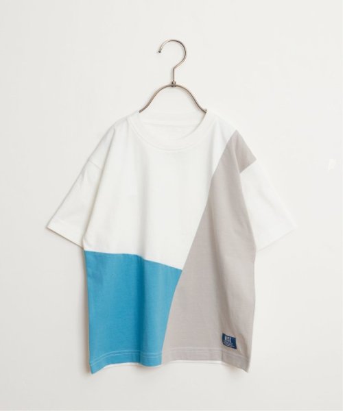 ikka kids(イッカ　キッズ)/USAコットン 斜め切り替えTシャツ（120〜160cm）/オフホワイト