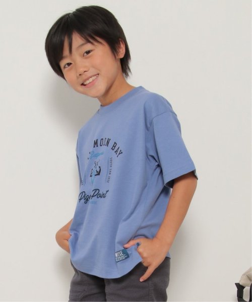 ikka kids(イッカ　キッズ)/USAコットン サーフテイストプリントTシャツ（120〜160cm）/ブルー