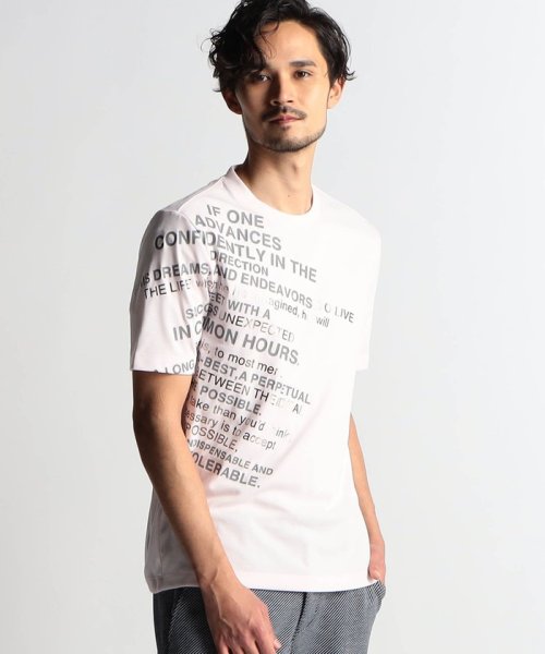 NICOLE CLUB FOR MEN(ニコルクラブフォーメン)/【23年モデル WEB限定再販売】<br>ロゴプリント半袖Tシャツ/08ピンク