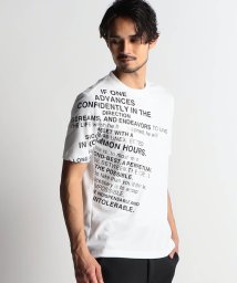 NICOLE CLUB FOR MEN(ニコルクラブフォーメン)/【23年モデル WEB限定再販売】<br>ロゴプリント半袖Tシャツ/09ホワイト