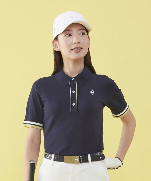 le coq sportif GOLF (ルコックスポルティフ（ゴルフ）)/半袖セーター (手洗い可)/ネイビー