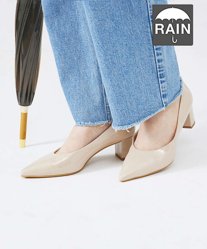 AuBANNISTER 【生活防水】ポインテッドパンプス ベージュ 37 AuBANNISTER 【生活防水】ポインテッドパンプス ベージュ 37
