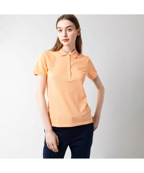 LACOSTE(ラコステ)/スリムフィット ストレッチコットンピケポロ（半袖）/シャーベット