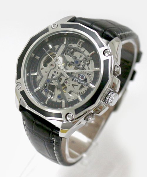 SP(エスピー)/ATW自動巻き腕時計 ATW041－SVBK メンズ腕時計/シルバー系