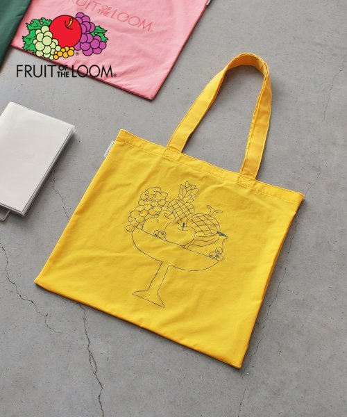 FRUIT OF THE LOOM(フルーツオブザルーム)/Fruitof the Loom ASSORTED FRUITS TOTE BAG/イエロー