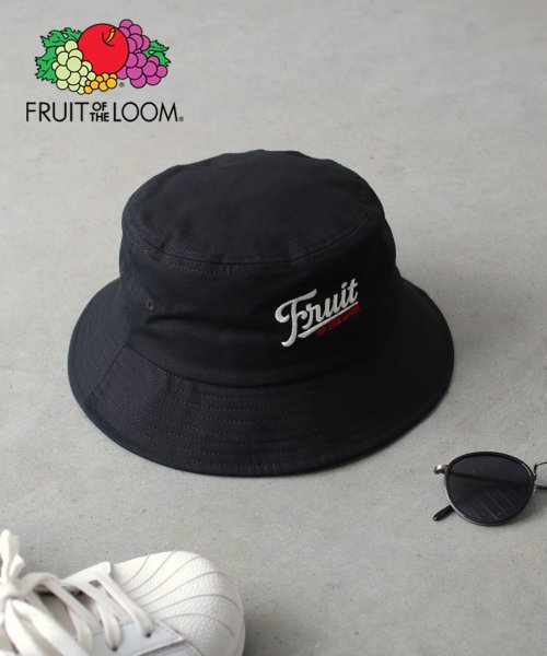 FRUIT OF THE LOOM(フルーツオブザルーム)/Fruit of the Loom EMBROIDERY BUCKET HAT type C/ﾌﾞﾗｯｸ