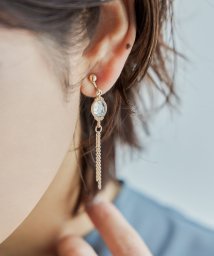 niana(ニアナ)/niana ニアナ パーティー イヤリング 両耳 アクセサリー ビジュー チェーン ロング ボリューム 大振り シンプル ゴールド シルバー ドレス ジュエリー/ゴールド