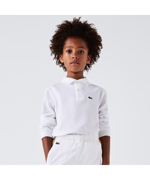 LACOSTE KIDS(ラコステ　キッズ)/Boys プチピケポロシャツ (長袖)/ホワイト