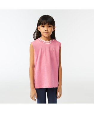 LACOSTE KIDS/GIRLS レイヤードネックノースリーブカットソー/505210811