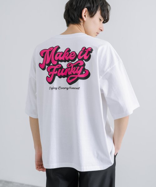 Rocky Monroe(ロッキーモンロー)/Tシャツ 半袖 カットソー メンズ レディース プリント ビッグシルエット オーバーサイズ ゆったり ルーズ ワイド クルーネック アメカジ カジュアル ストリ/ホワイト系3