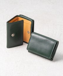MURA(ムラ)/MURA イタリアン/フルグレイン レザー スキミング防止機能付 三つ折り財布/グリーン