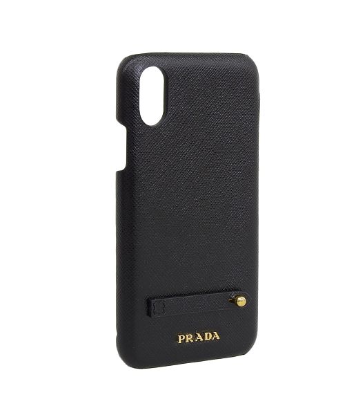 PRADAプラダ iPhoneケース　ブラック　iPhone X XS携帯リング